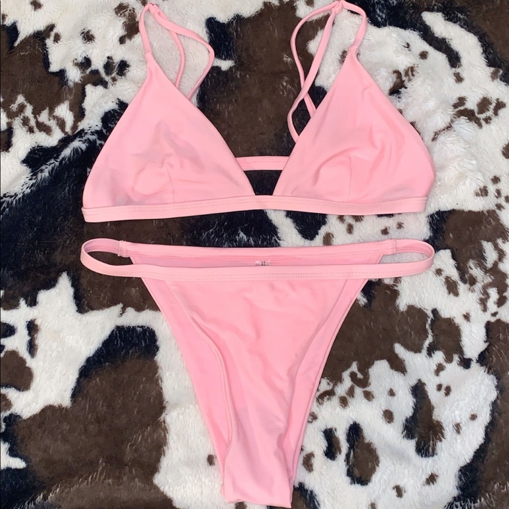 Zaful pink bikini set